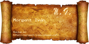 Morgent Iván névjegykártya